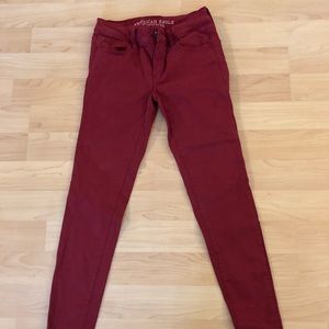 Pair of American Eagle sateen pans.